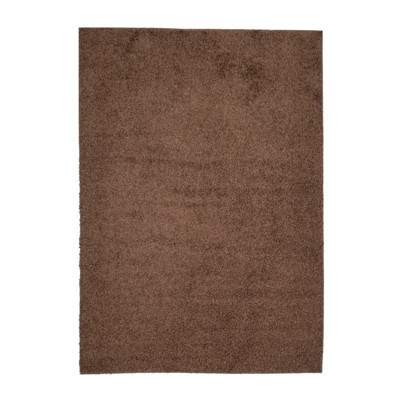 Winston Porter Robby Solid Light Brown Shag Area Rug 5X7 Wayfair